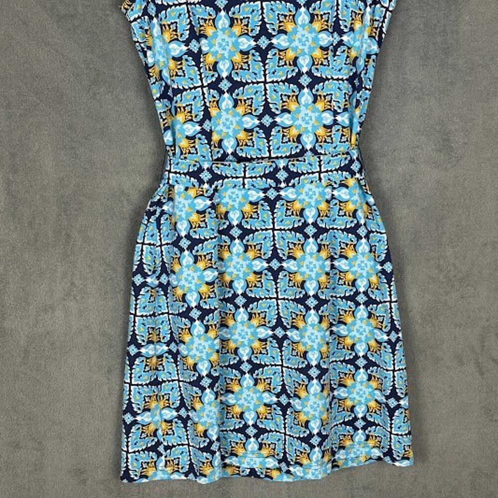 J Mclaughlin Dress Womens Extra Small Blue Floral Catalina Cloth Preppy Resort - Picture 7 of 15